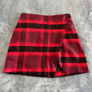 Wool Plaid Skirt